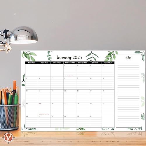 Miniatura 4 de Calendario de escritorio 2025 de 17 x 11 pulgadas, planificador de escritorio o pared, almohadilla extraíble para una fácil planificación, incluye