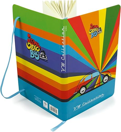 Miniatura 1 de BRISA VW Collection - Cuaderno Volkswagen, cuaderno de escritura, forrado con encuadernación de tapa dura en diseño de escarabajo DIN A5