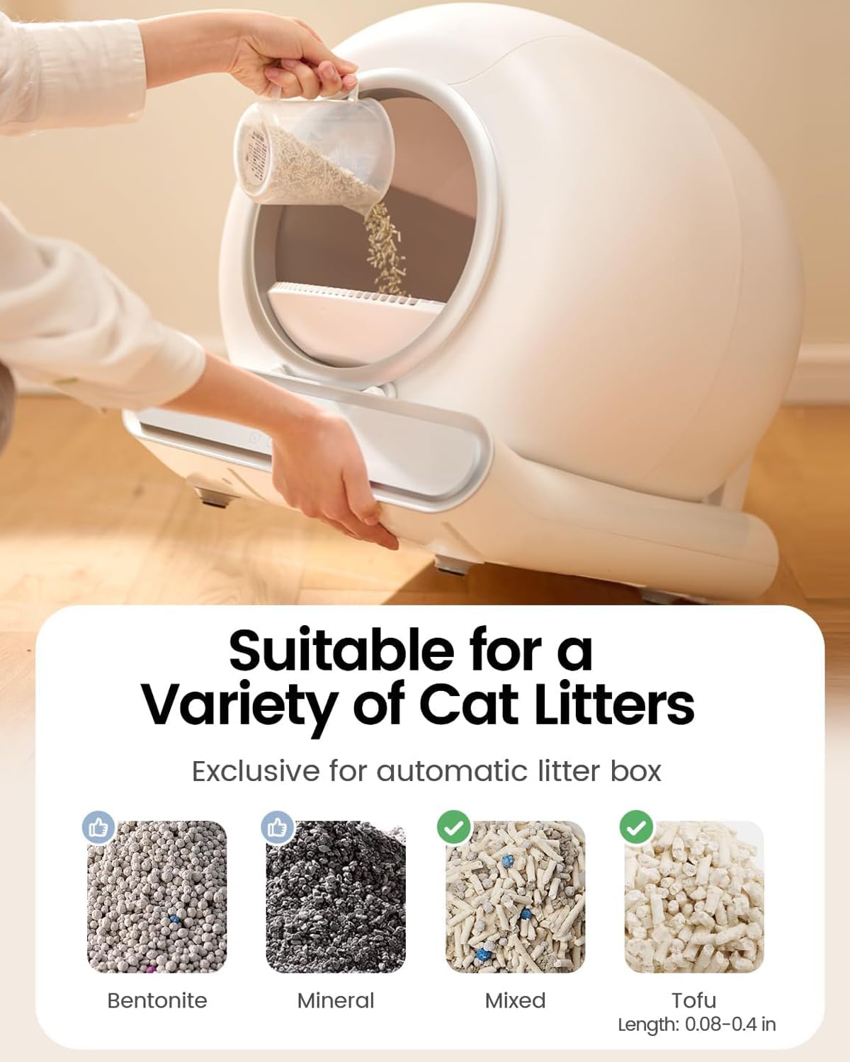 Lettiera Gatto Autopulente Grande 65L, Controllo APP Wi-Fi, Lettiera Automatica Intelligente per Gatti Multipli, Sicurezza Anti-Incastro, Silenziosa, Controllo Professionale Odori per Chat