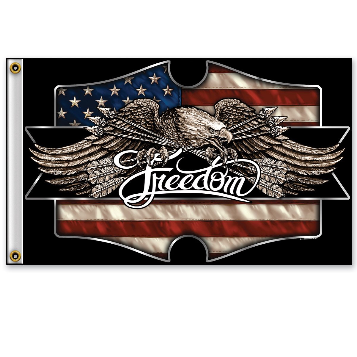 Aigle Américain Drapeau USA 3x5 pieds - Idée cadeau patriotique originale pour vétéran