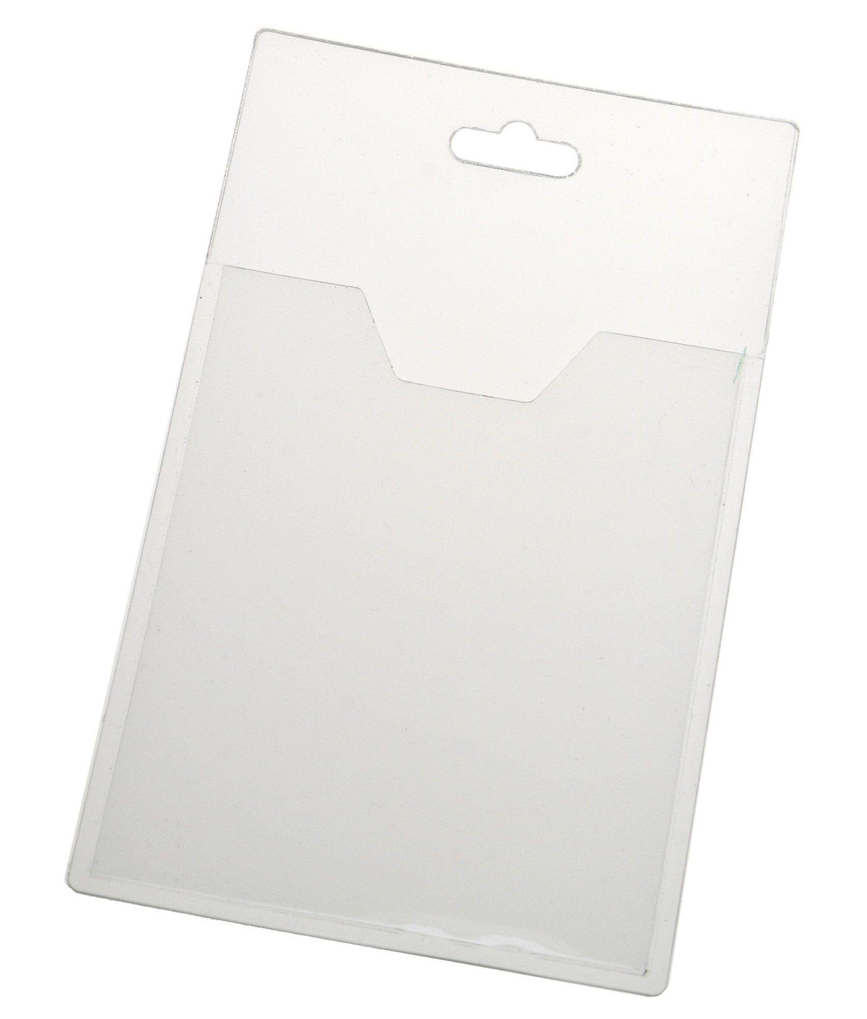 EUROPEL ID Holder Badges & Blank Card Insert Sheets, Open, Transparent, Vertical, 60x90mm, Pack of 24, Model 121293