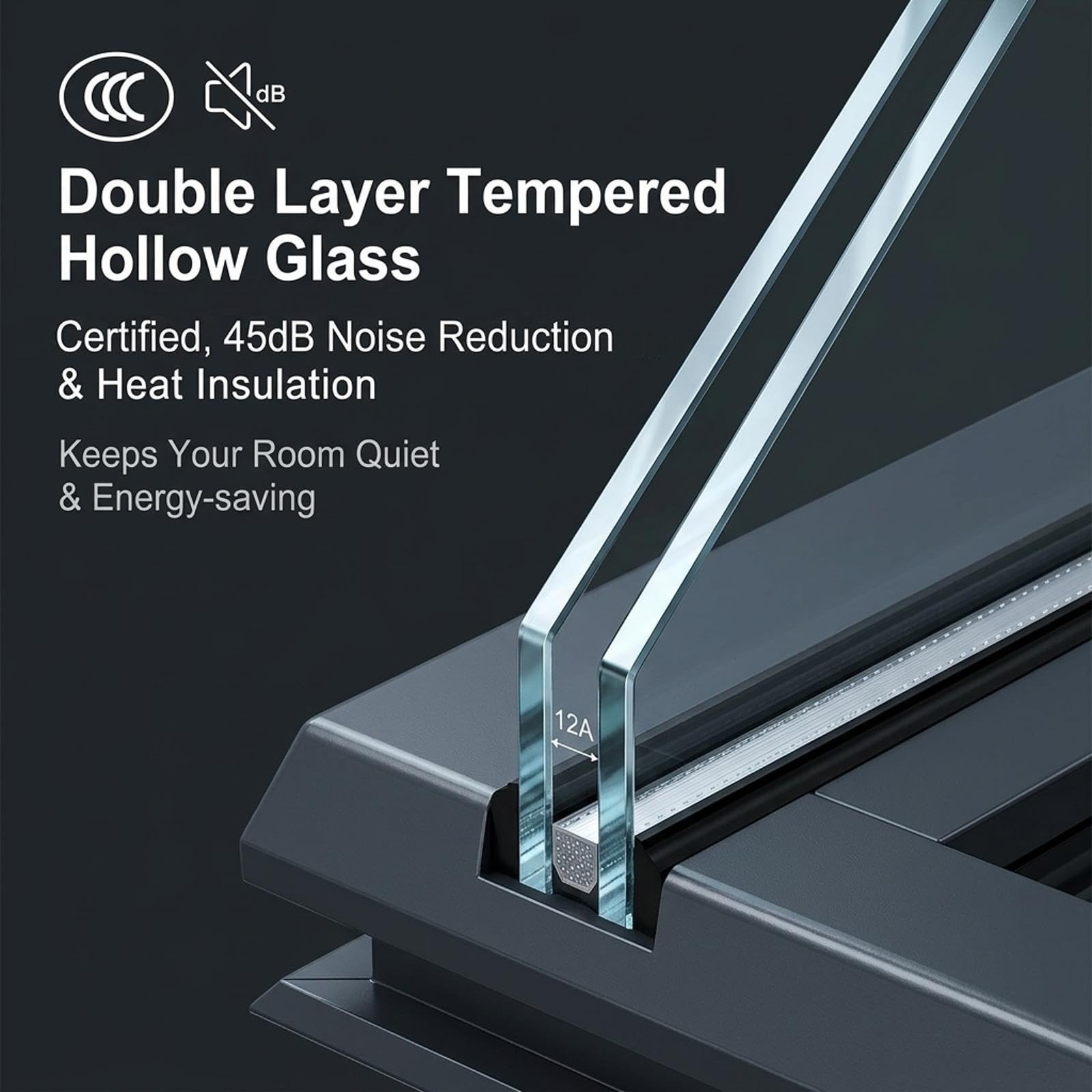 Finestra per Tetto in Vetro Temperato,Lucernario,Finestra per Tetto