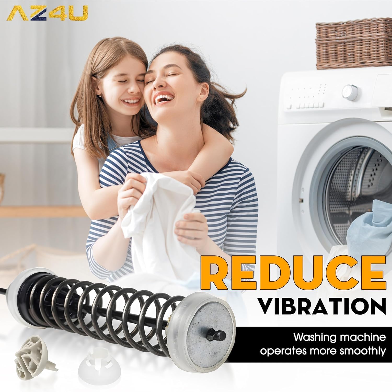 W11217817 Washer Suspension Rod Kit Replaces W11159470 W11226768 For Whirlpool, Maytag, Kenmore, Amana WTW4655JW0 WTW4850HW1 WTW4850HW2 WTW4855HW1 WTW4850HW0 MVWC465HW2 WTW4955HW1 WTW4655JW1