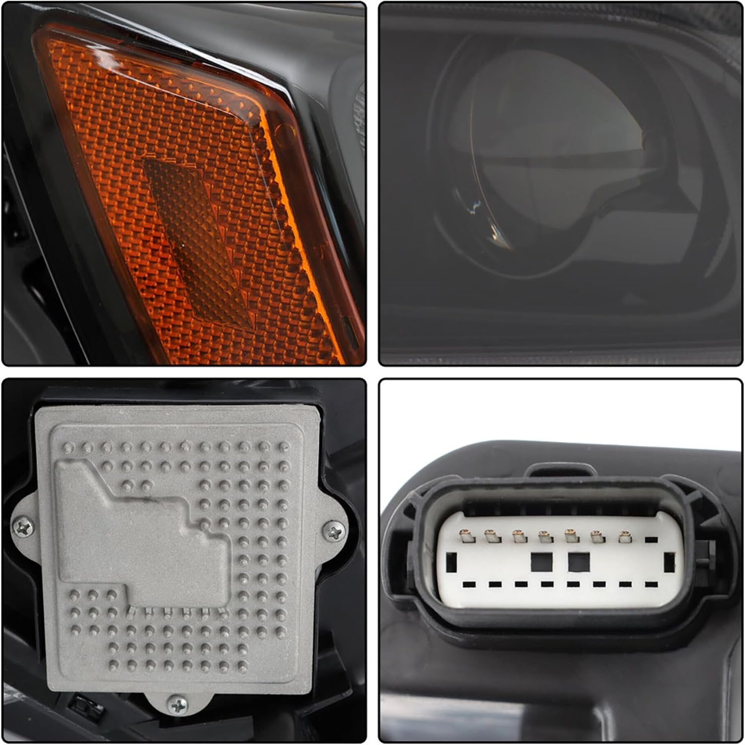 Headlights Assembly Replacement for 2019 2020 2021 HID Right Passenger Side w/o Adjustable Motor Replacement for 68426872AD