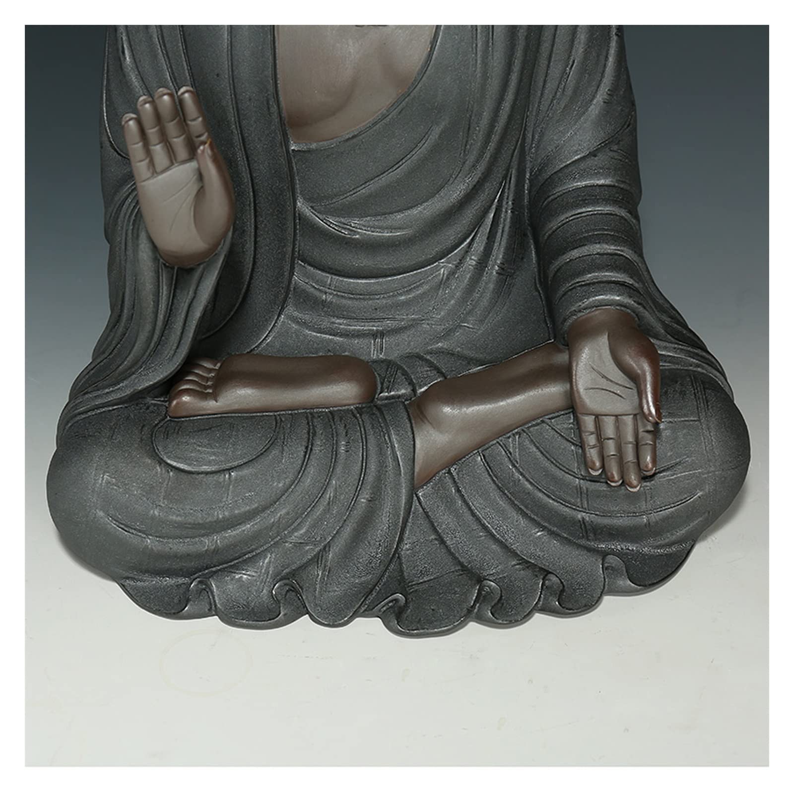 SUNESA Estatua de Buda Estatua de Buda Zen de cerámica Rulai Buddha Amitabha Buddha Adornos Decorativos for el hogar Entrada Sala de Estar Estudio Adornos de Escritorio Estatua de Buda Meditación