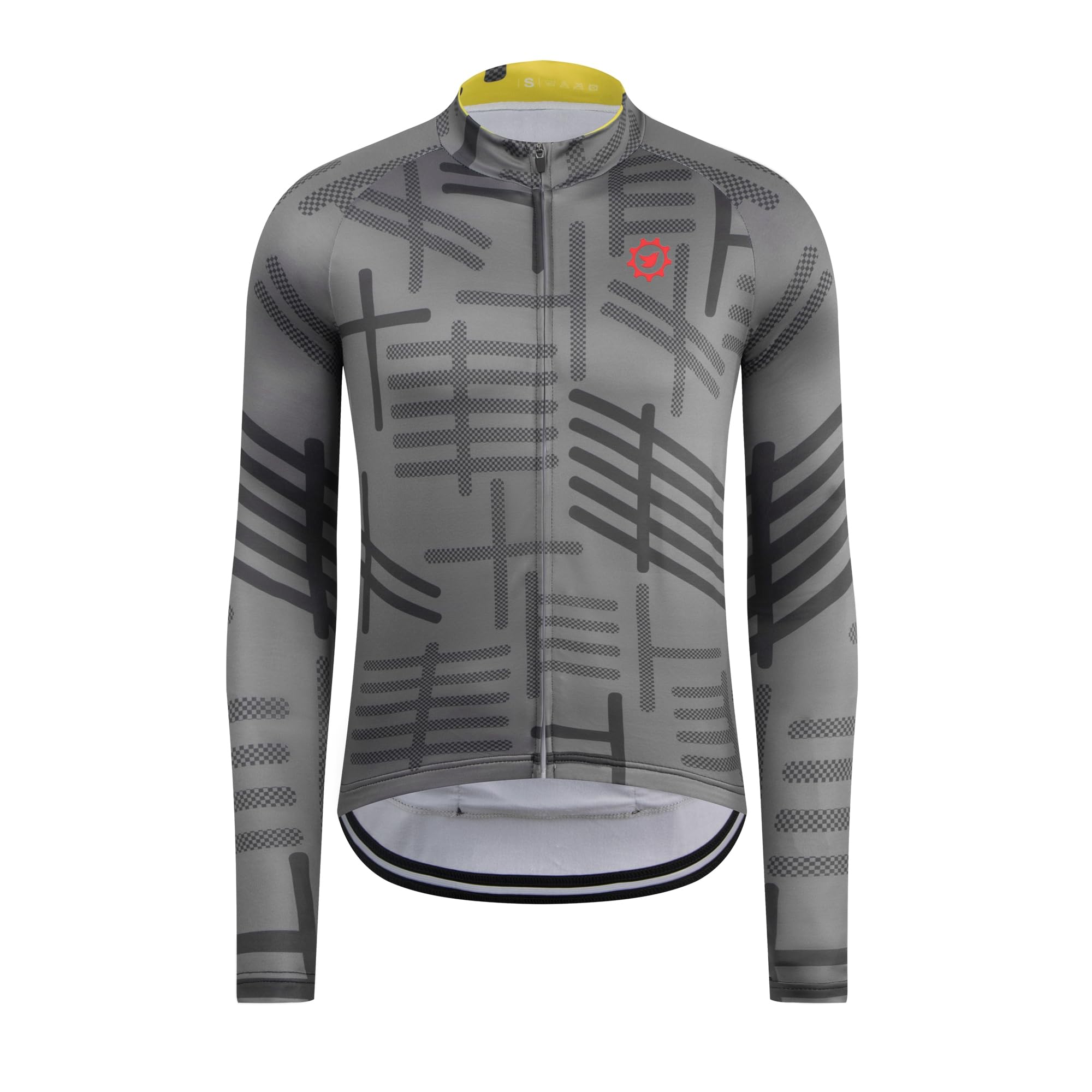 GCRFL Winter Men's Cycling Jersey Long Sleeve Cold Weather Cycle Tops Cycling Jacket Thermal Fleece Bike Shirts Zipper Pocket