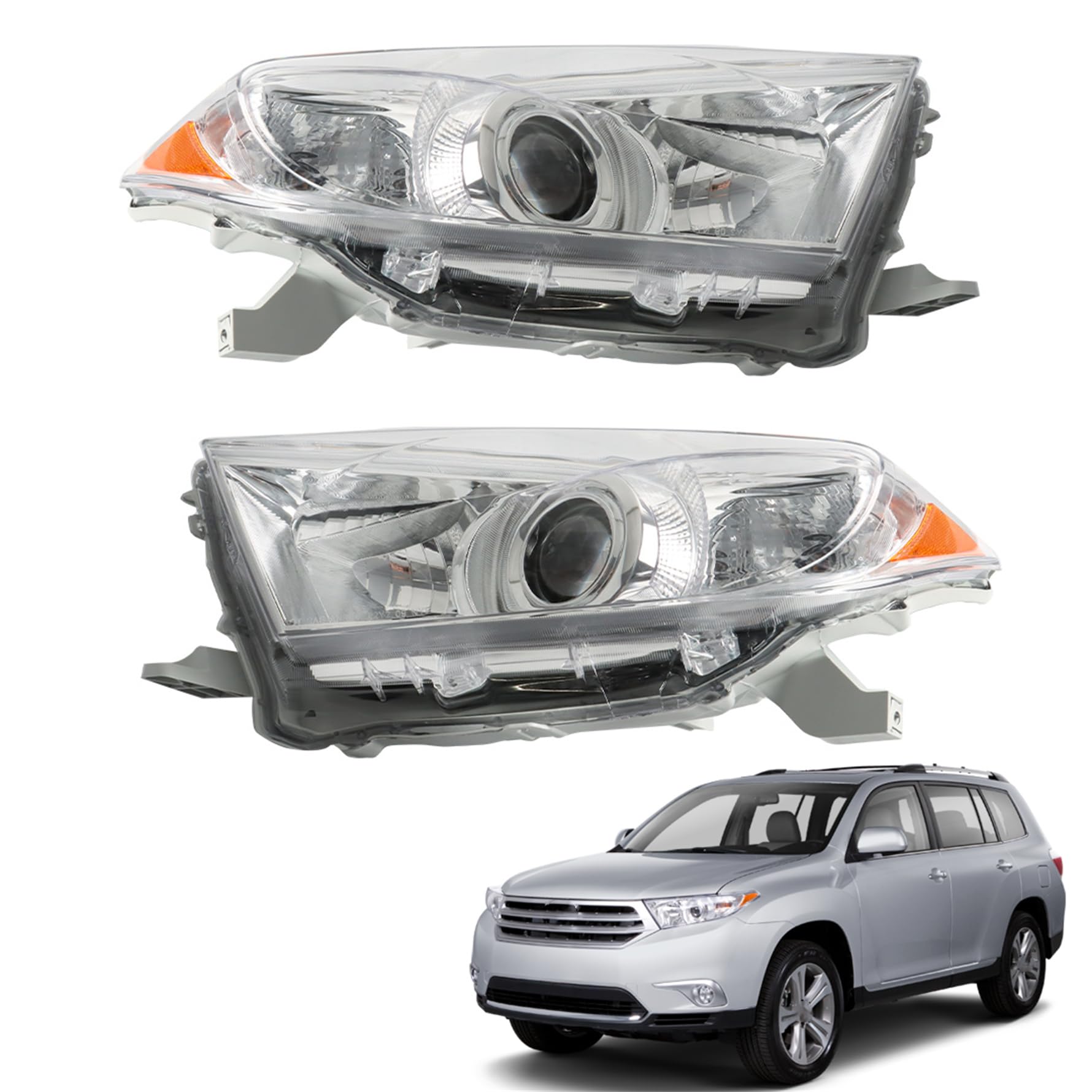 Photo 1 of ***ONLY ONE*** munirater Headlights Lamps Set Left & Right Side Replacement for 2011 2012 2013 Highlander
