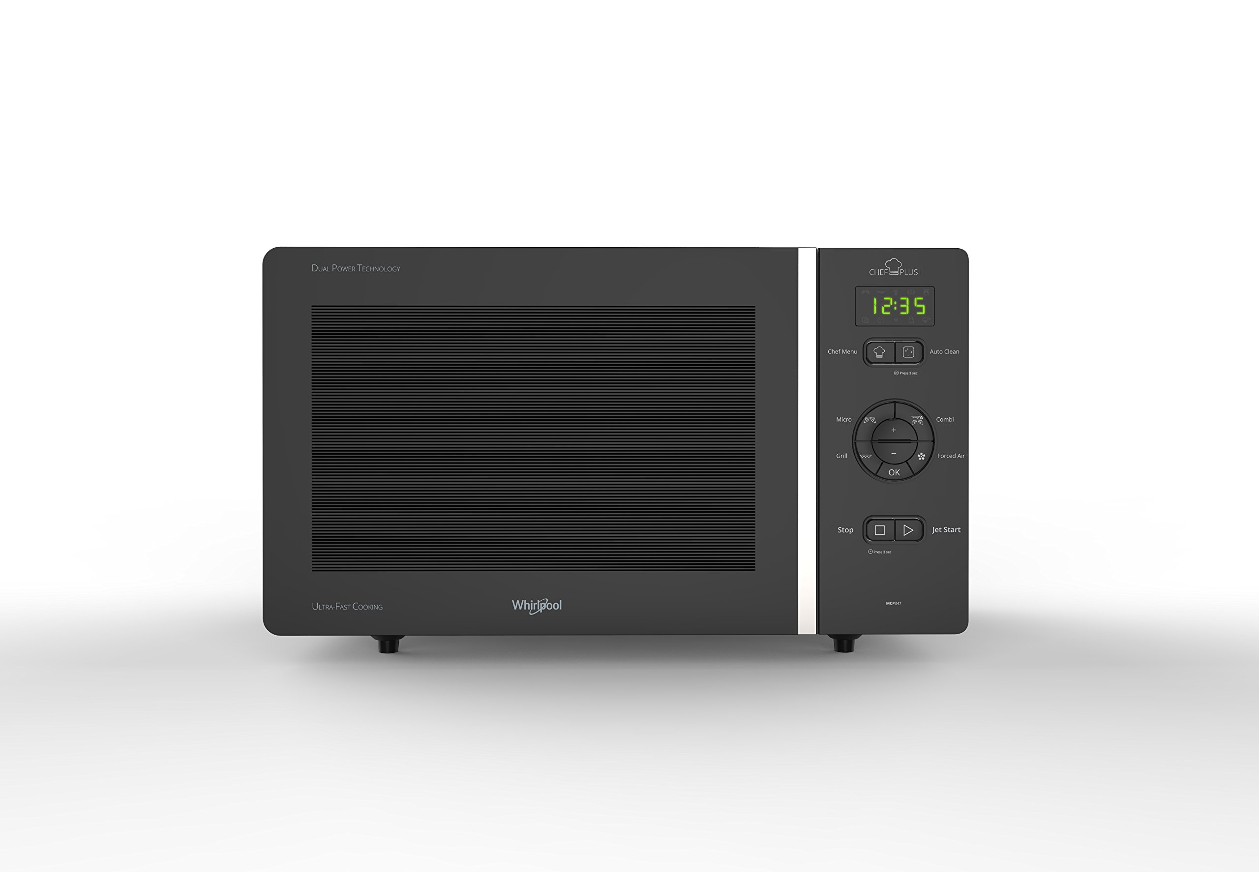 Whirlpool MCP 347 BL - Horno microondas con grill, 25 litros, negro