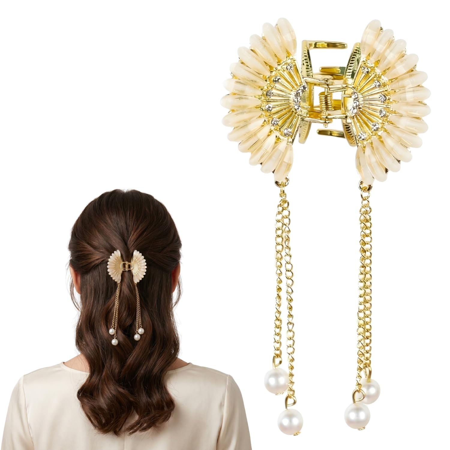 ANNACREATIONS 1 Pcs Latest Korean Fashion Style Metal Hair Claw Jaw Clamp Clips Hair Clutcher Hair Clip Hair Pin Hair Accessories For Women and Girls (Style 2)