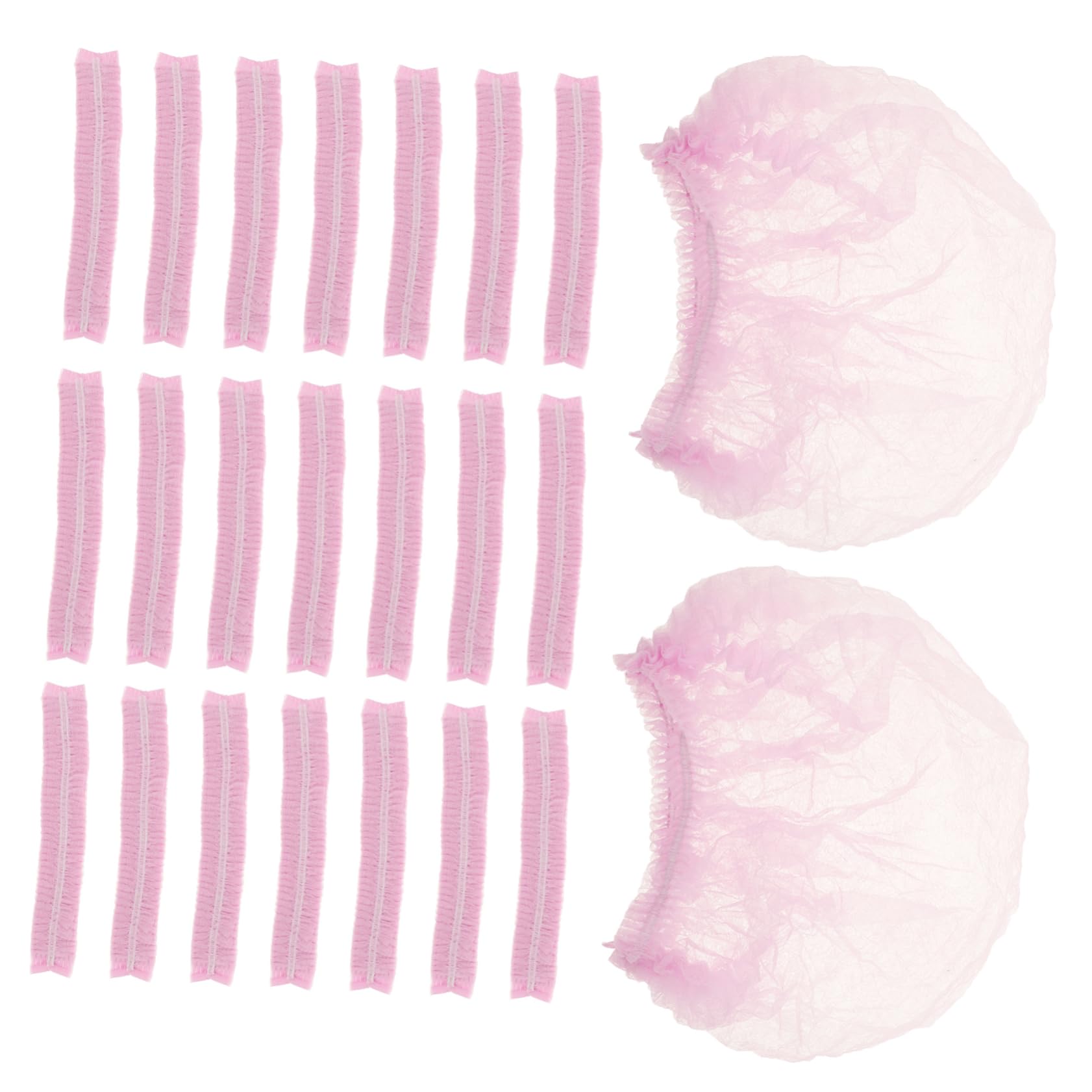 Gogogmee Disposable Non-woven Hairnets Mesh Caps for Food Service Beauty Salons Workshops Comfortable Fit Ample Quantity for Cleanliness and Protection
