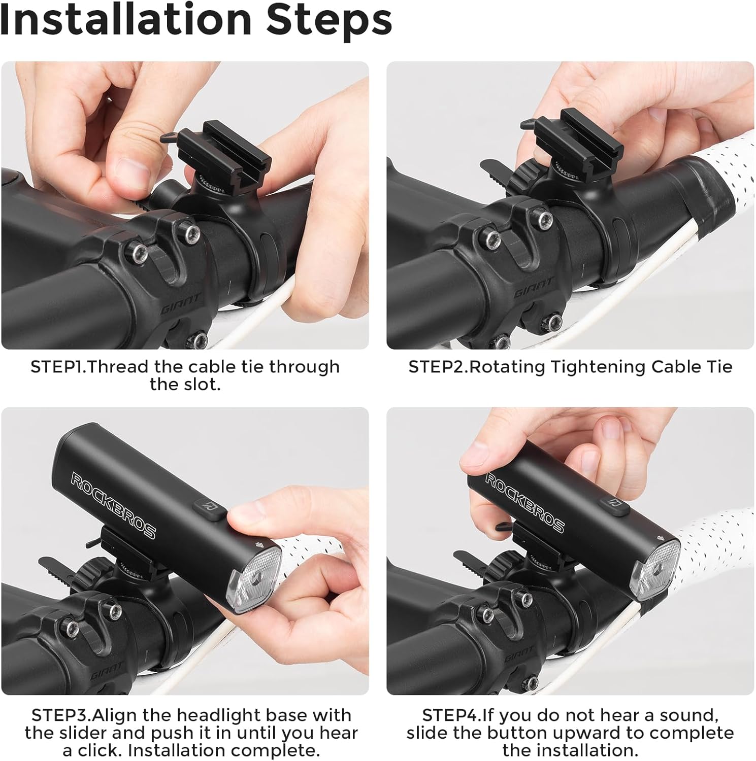 ROCKBROS 1800 Lumens Bike Light 5000mAH USB C Rechargeable Bike Headlight IPX6 Waterproof Bicycle Front Smart Light Glare Protection for Night Riding