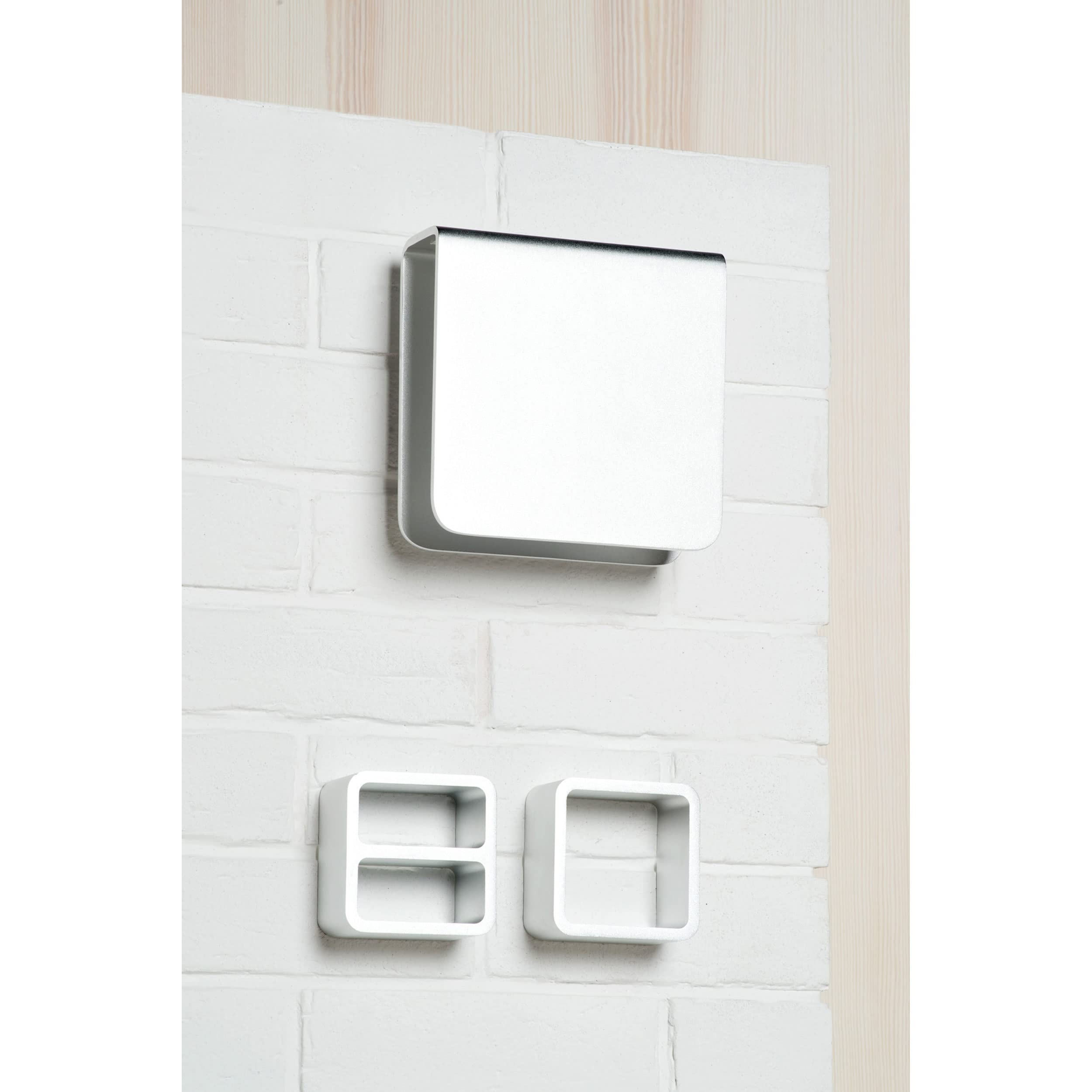 Ingresso Numero civico 0, Decorazione murale della casa, Alluminio, Argento