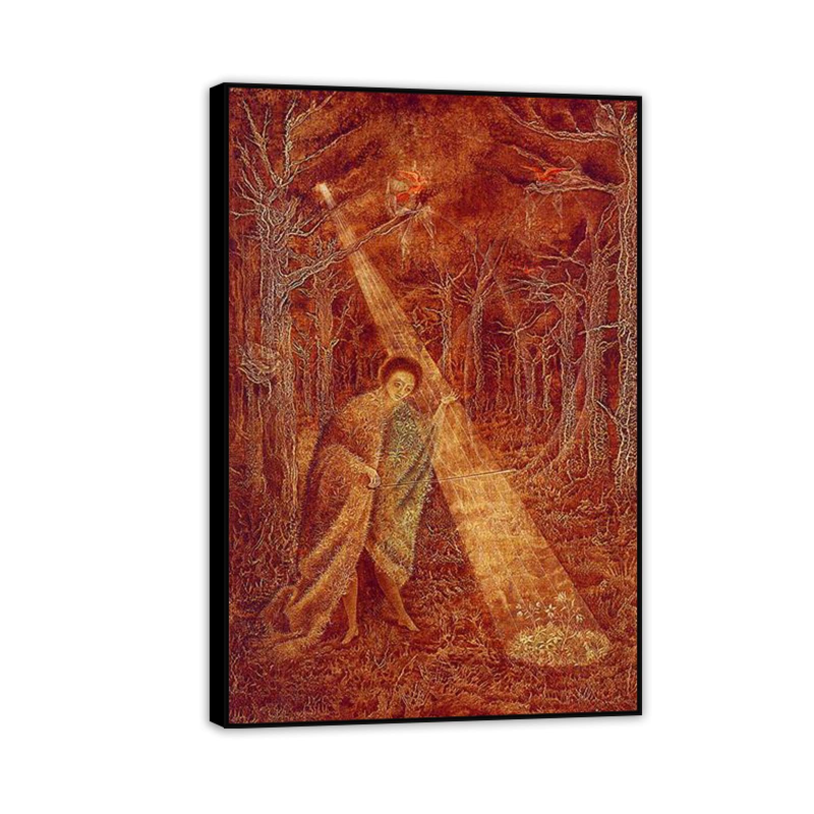 MYCGGDGH Remedios Varo Canvas Wall Art Reproductions of Famous Paintings Solar Music Surrealist Canvas Painting Wall Decor for Living Room Bedroom Home Decor 75x50cm(30x20in) Black Framed