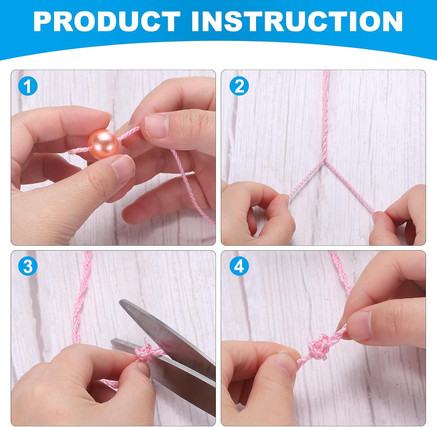 Nylon Rope 2mm X 55 Yards Macramé Rope Braided Wire Twine Smooth for Jewelry Making, DIY, Golden