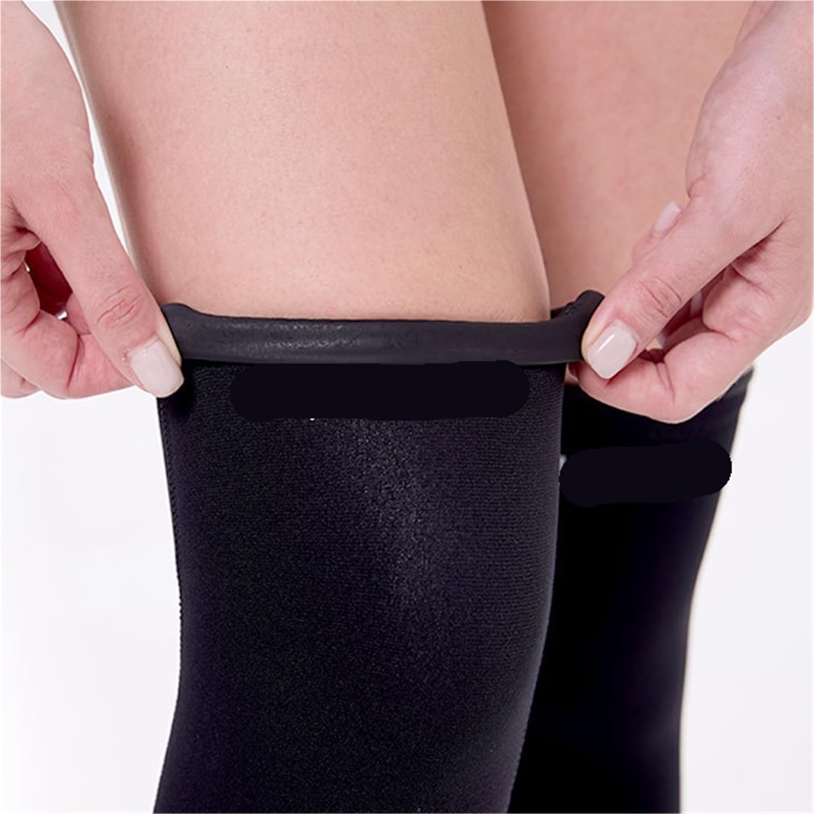 Neoprensocken Eisbaden Lange Tauchsocken for Damen, 2 mm Neopren, warmhaltend, geeignet for Freitauchen und Schnorcheln, oberhalb des Knies, in Rosa, Weiß und Schwarz, for Schwimmen