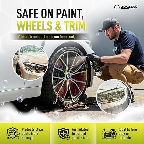 Miniatura 4 de Removedor de la marca Nanoski Iron Free, para desinfección de pintura, llantas y vidrios de autos, 1 galón