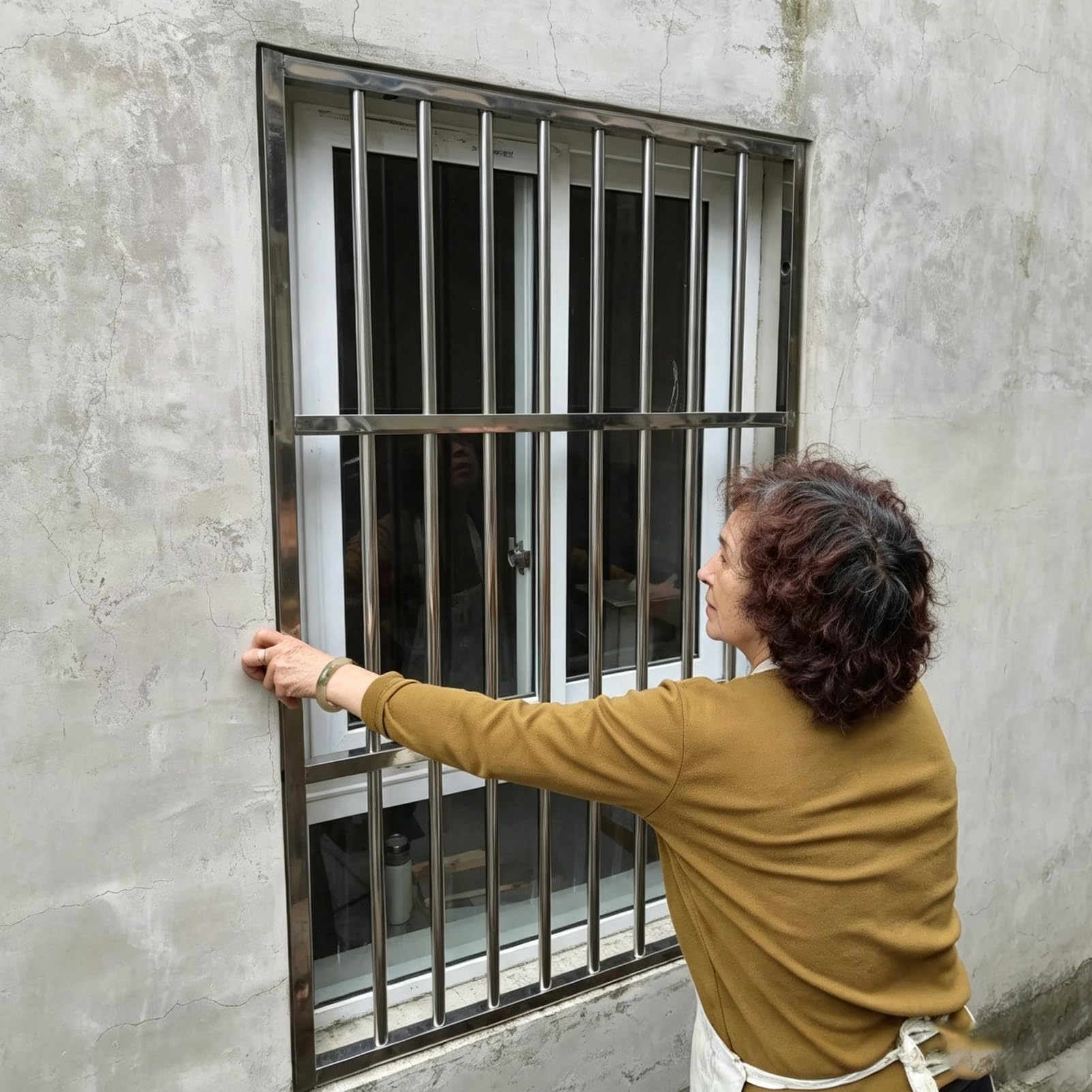 Rejas para Ventanas Exteriores Rejas de Seguridad Antirrobo para Ventanas Instalación Interior Aptas | Barra de Seguridad Fija y Permanente para Ventanas (Barrera de Seguridad para Altillos), Rejas Decorativas(24x39in/60x100cm)