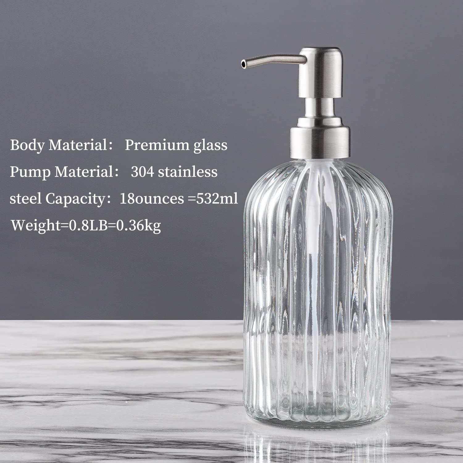 Amazon｜Easy-Tang シャンプーボトル デイスペンサー ガラス製 おし