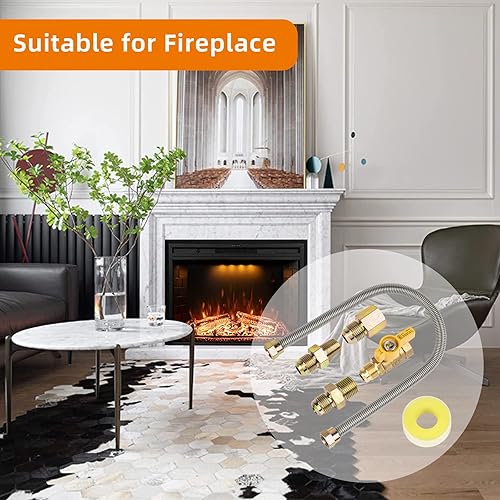 Miniatura 3 de F271239 Kit de conexión universal de electrodomésticos de gas de ventanilla única - Para calentadores de garaje, calentadores montados en la pared,