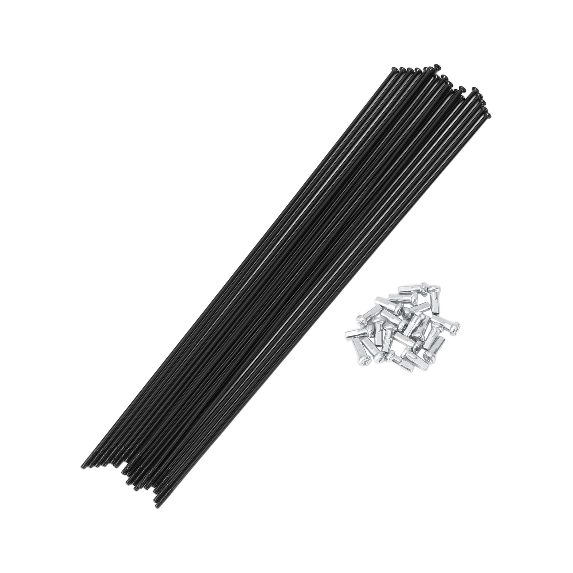 Motoforti 20 Set 14G Straight Pull Bicycle Spokes 231mm Straight Pull Bike Wheel Spokes Carbon Steel Black