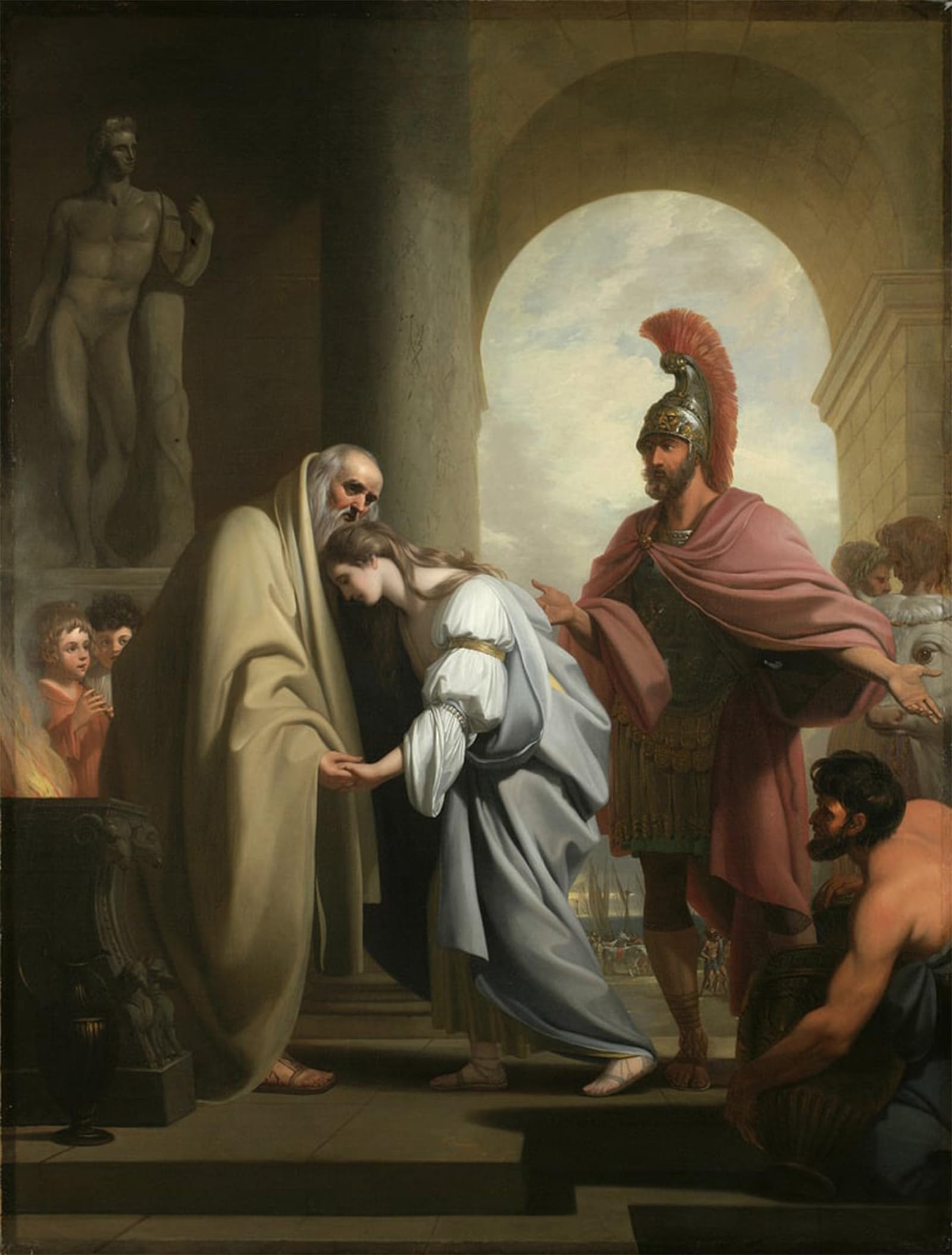 POSTERIIk Famous Animal Posters Vintage Picture Chryseis Returned to Her Father by Benjamin West Modern Wall Decor for Home Decor 60x90cm