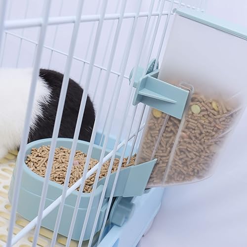 Miniatura 9 de Comedero colgante de alimentos para mascotas para jaulas y jaulas, alimentador de jaula para mascotas para animales pequeños, gatos, cachorros,