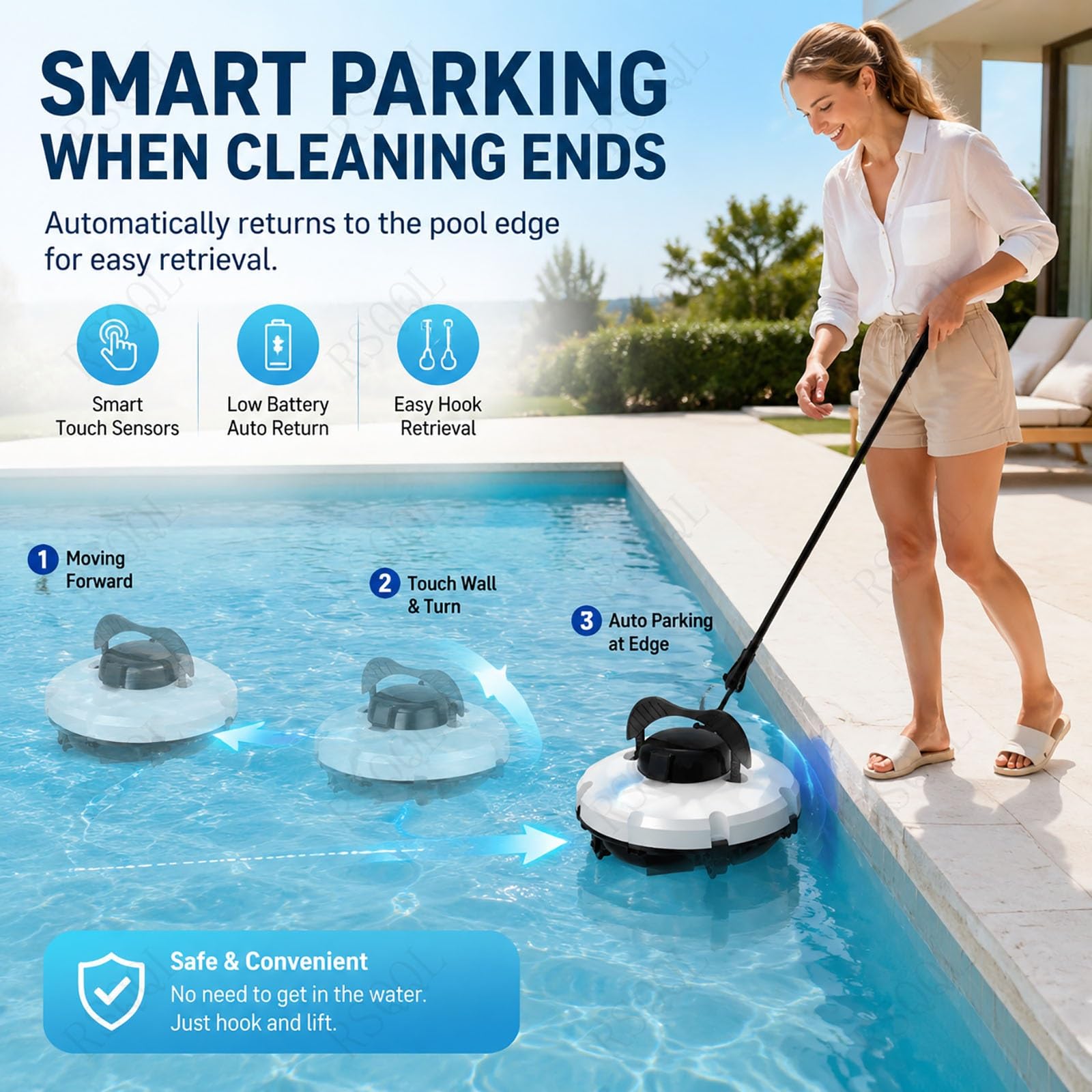 Robot de Piscina, Aspirador de Piscina inalámbrico