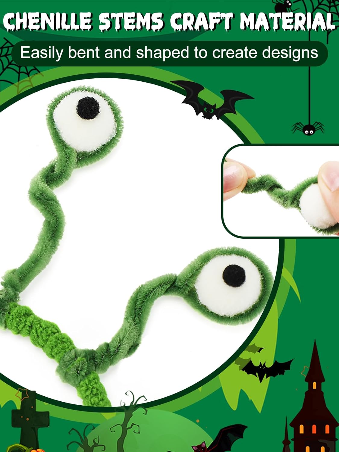 Bigmeta Alien Costume Halloween Headband - Soft Fuzzy Funny Headwear Accessories for Kids and Adults Cosplay Theme Party Gifts, Green - Image 2