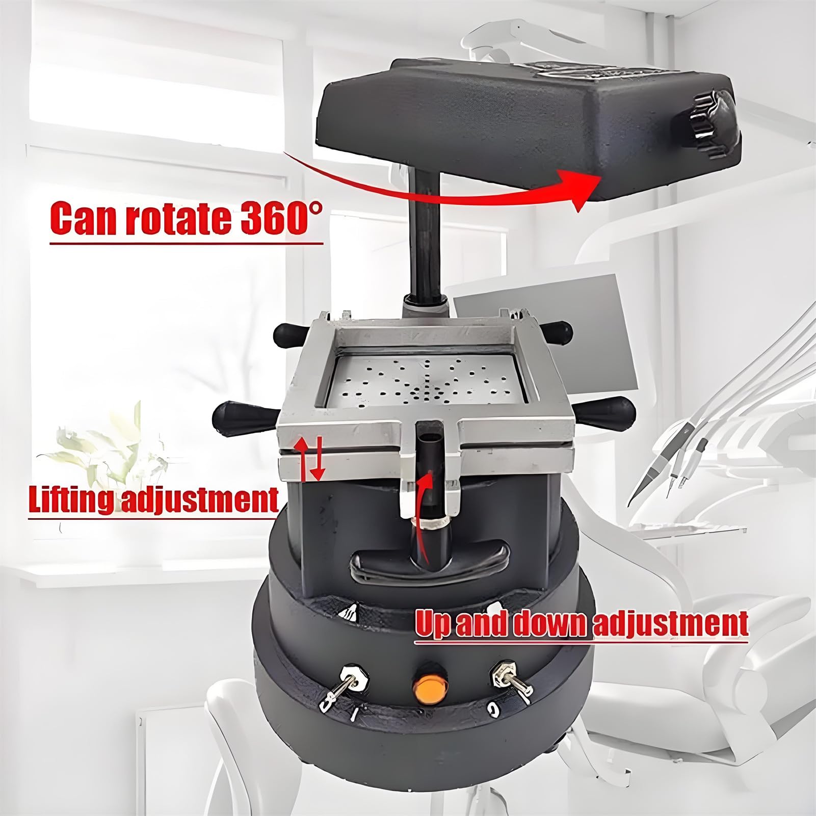 Machine de thermoformage Dentaire sous Vide 1200 W, Moulage Automatique pour plaques de Contention, protège-Dents et couronnes - Utilisation en Laboratoire et en Clinique