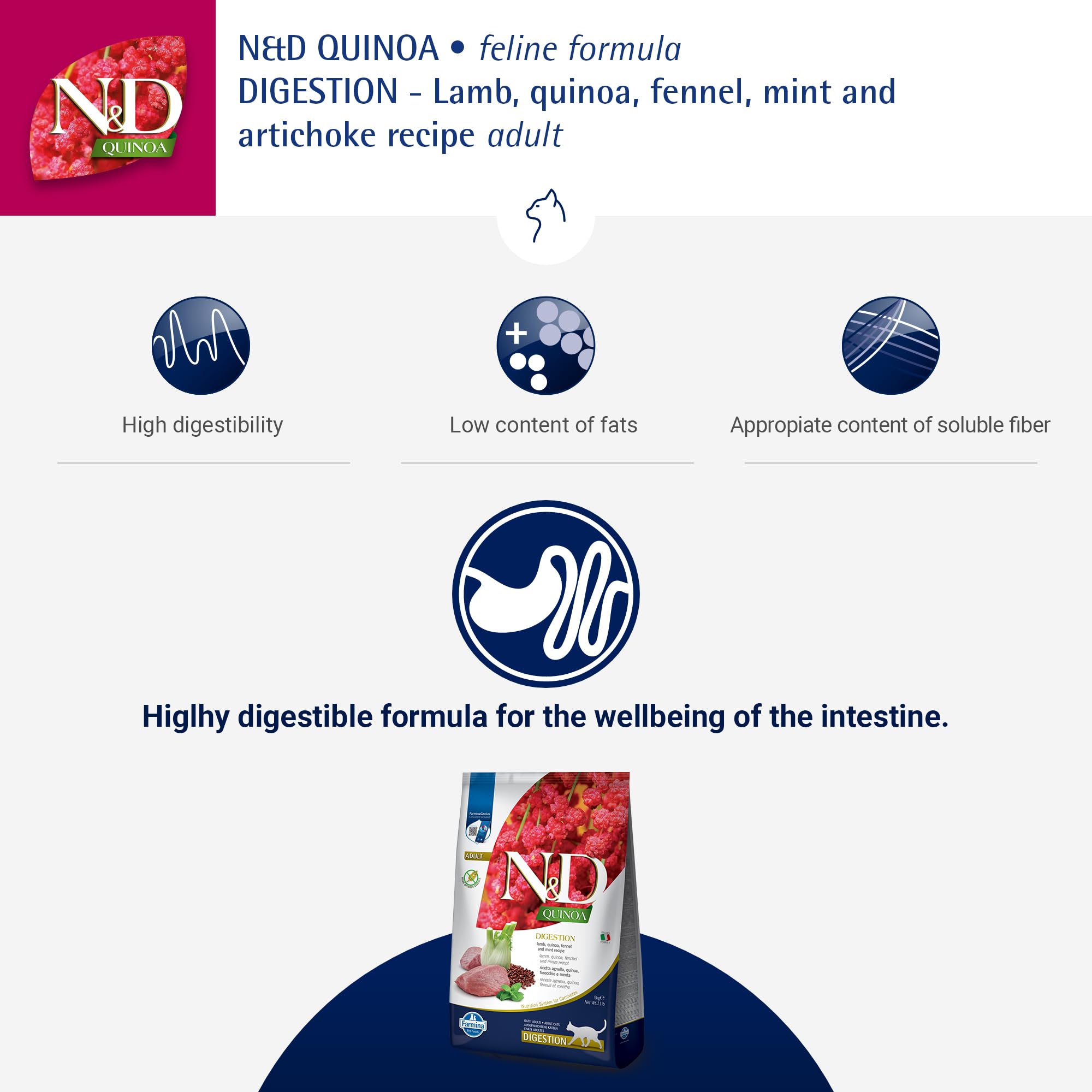 N&D QUINOA CAT DIGESTION LAMB 5 KG