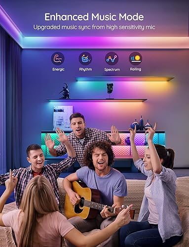 Miniatura 5 de Govee - Tira de luces LED RGBIC de 16.4 pies, luces LED inteligentes wifi, compatibles con Alexa y Google Assistant, control mediante aplicación,