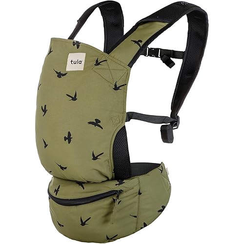 Baby Tula Lite Compact Baby Carrier, Ultra Compact and Lightweight, Convenient Carry Pouch, Ergonomic and Multiple Positions for 12 – 30 pounds (Soar)…