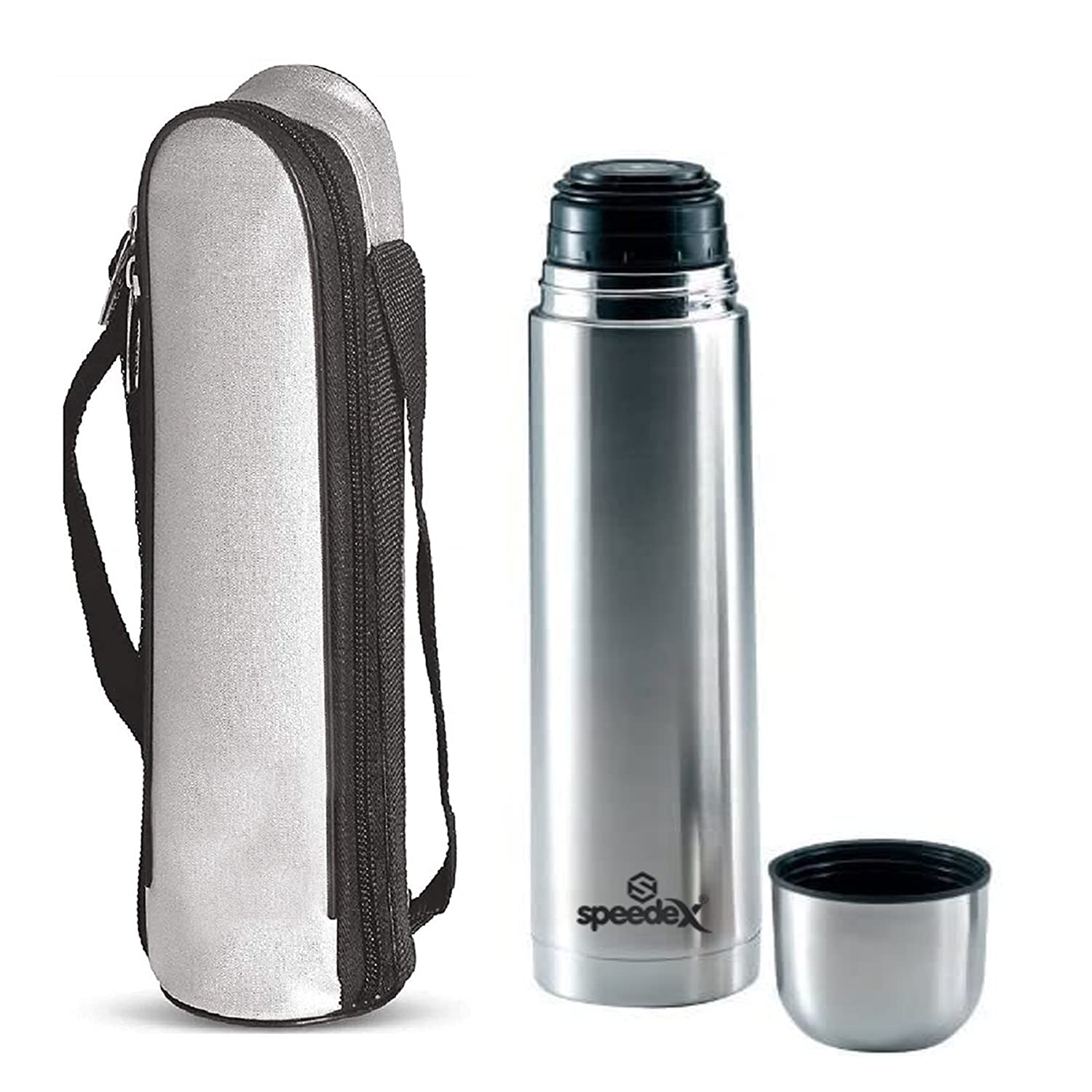 Speedex Stainless Steel Vacuum Insulated Thermosteel Flask 24 Hour Hot and Cold Water Bottle (1000 ML, BLUE COLOUR)