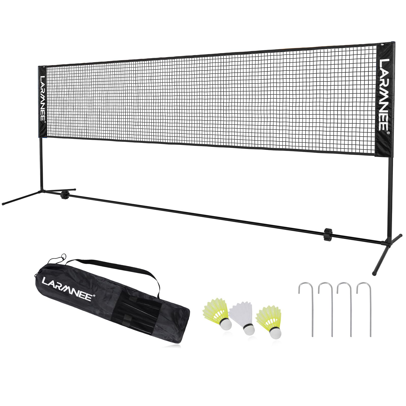 LARMNEE Red de Bádminton, Red de Tenis, Red Deportiva Portátil, Red de Bádminton Plegable, Ajustable en Tres Niveles, Juego de Rede de Entrenamiento para Exteriores Que Incluye Red — view 22