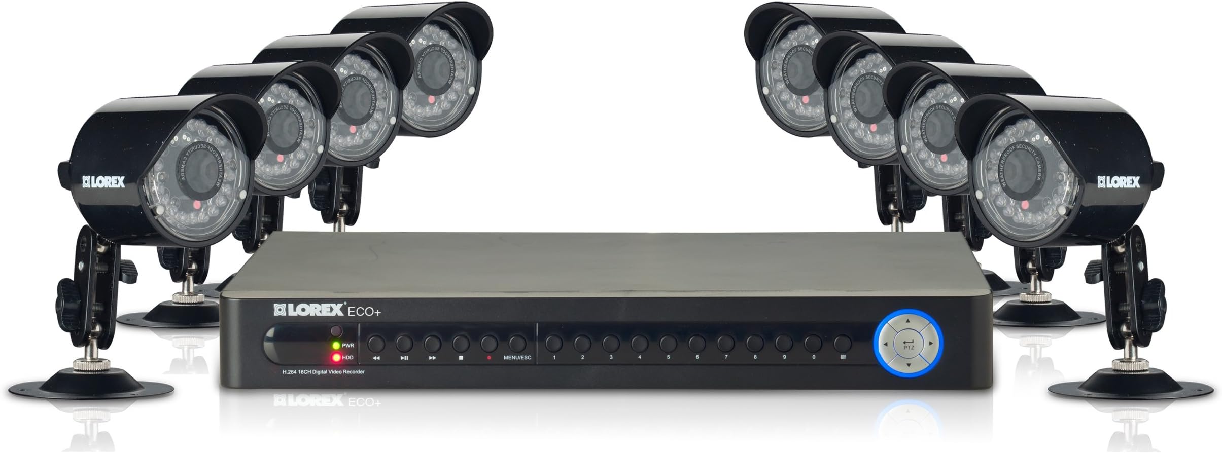 Lorex Vantage 16-Channel 500 GB Network DVR Security System with Mobile Viewing and 8 Indoor/Outdoor Night Vision Security Cameras (LH126501C8B)