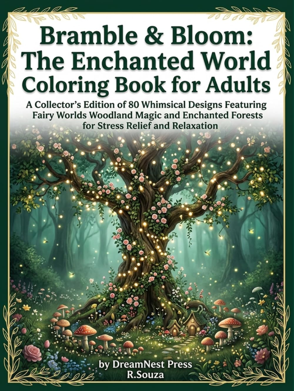 Bramble & Bloom: The Enchanted World Coloring Book for Adults: A Collector's Edition of 80 Whimsical Designs Featuring Fairy Worlds Woodland Magic and ... Forests for Stress Relief and Relaxation