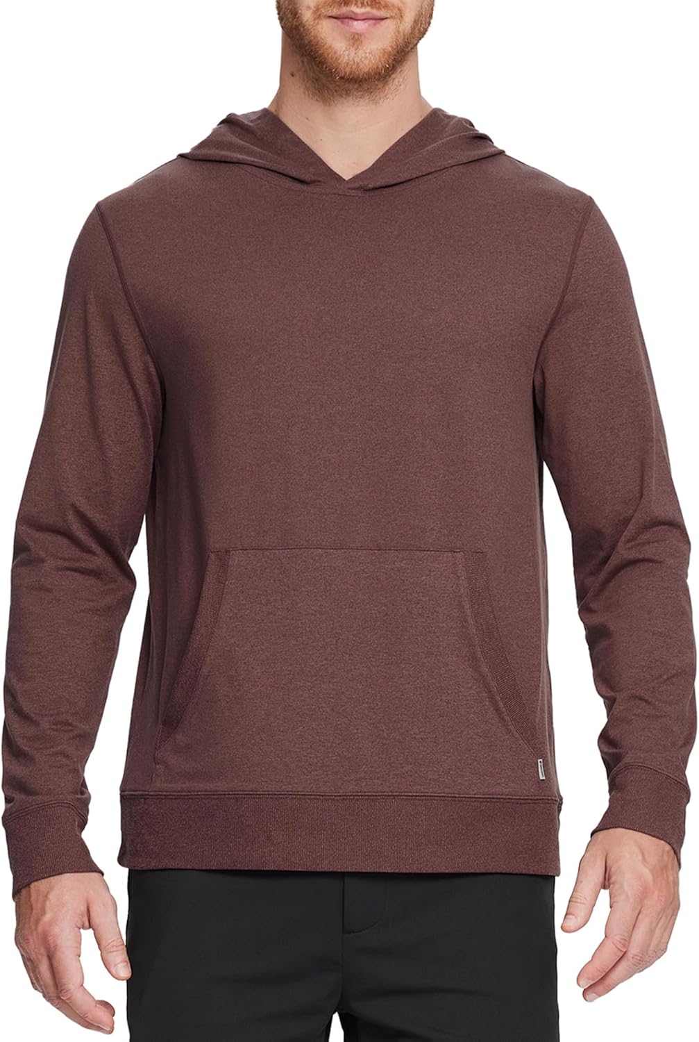 M MAELREG Mens Hoodies Pullover Performance Heather Kangaroo Pocket Thin Hooded Sweatshirt Athletic Golf Hoodies for Men - Image 2