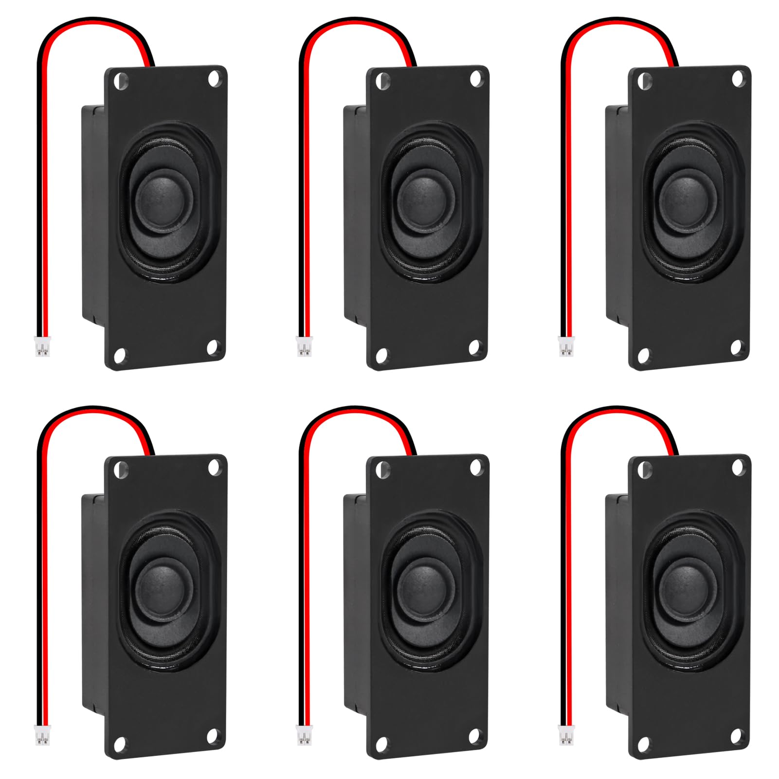 6PCS 3 Watt 4 Ohm Mini Speaker With JST-PH2.0 Interface for Small Electronic Projects, Advertising Machines, LCD TV Monitors