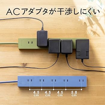 まぐページ 電源タップ 10個口 2m 強力マグネット シャッター付 2P