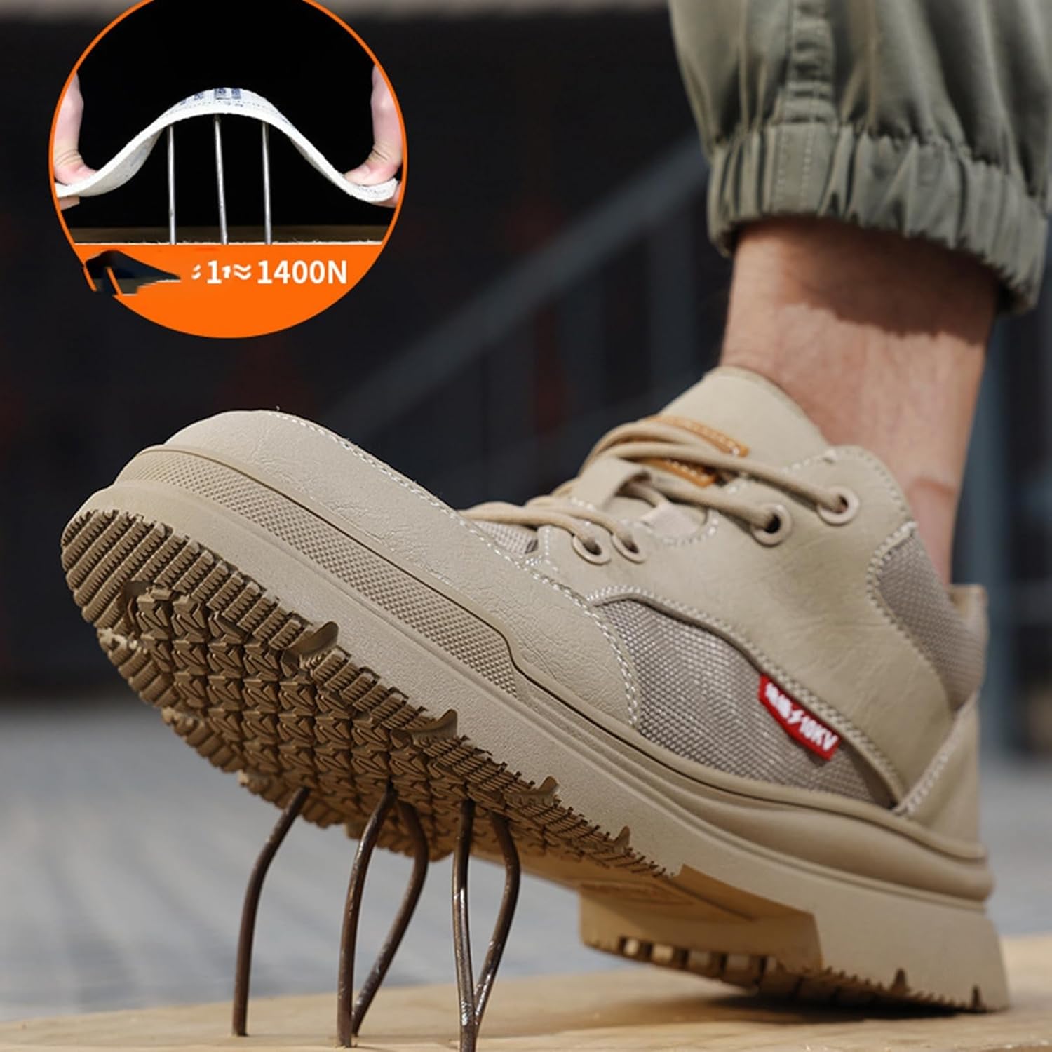 [Muluso] 安全靴 スニーカー 作業靴 メンズ 鋼先芯 防刺 絶縁靴 10KV メッシュ 釘踏み抜き防止 滑り止め 防滑 耐油