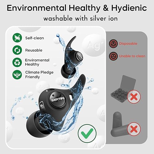 Miniatura 4 de Whizzer Tapones para los oídos de concierto de alta fidelidad, tapones para los oídos de los músicos para conciertos con iones de plata