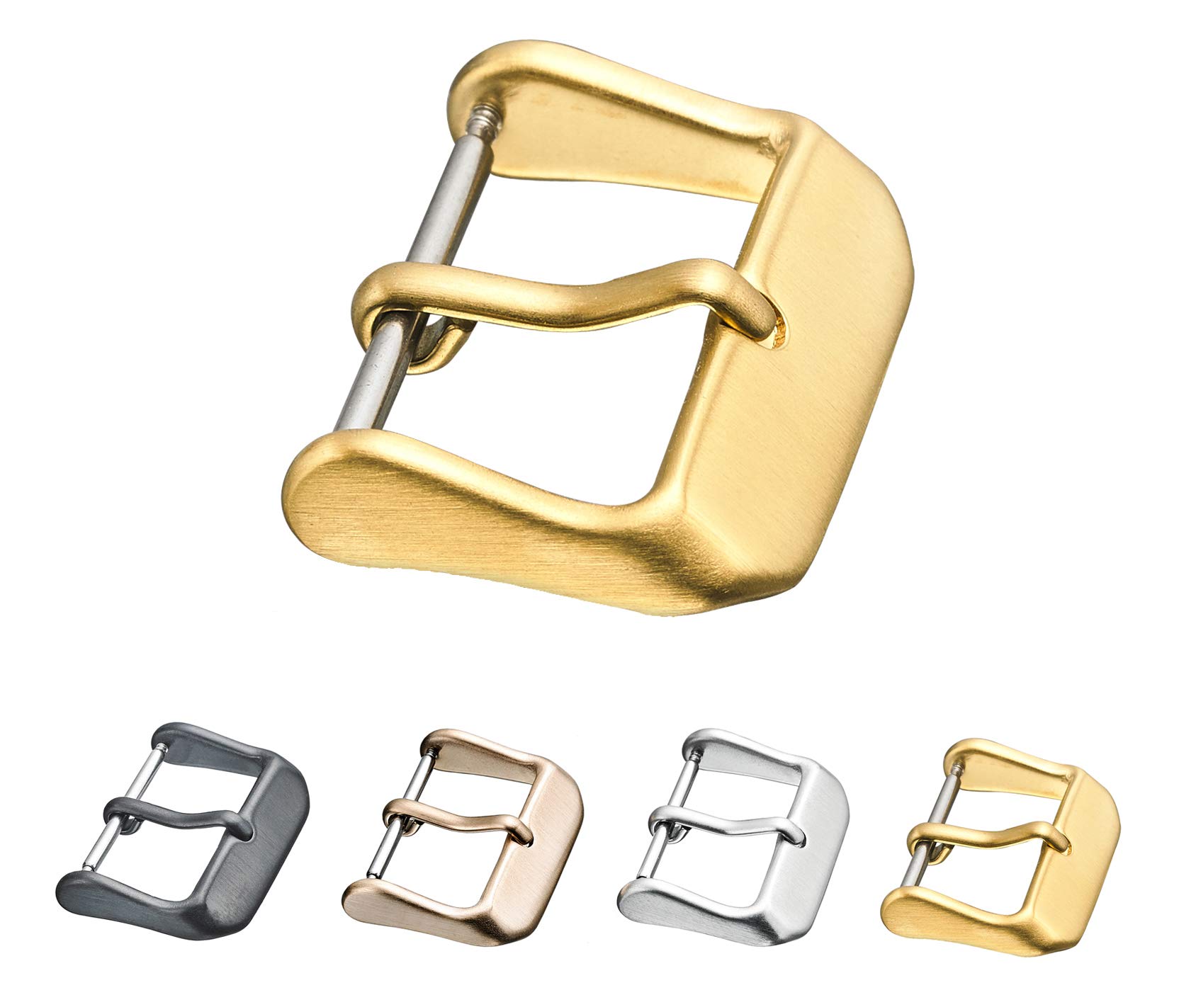 STUNNING SELECTION Replacement steel buckle for watch bands - Leather watch straps clasp in Gold color - 18 mm (B07CZSDFHW) Amazon Price History, Amazon Price Tracker