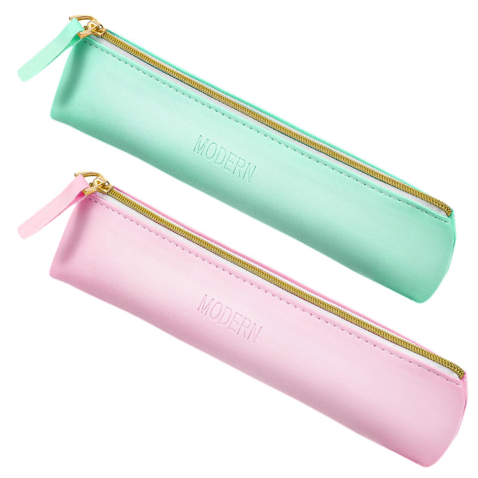 Tucnoeu 2pcs Small Leather Pouch Mini Cosmetic Bag for Purse Small Make Up Bag with Zipper Portable Cosmetic Organizer for Women and Girls