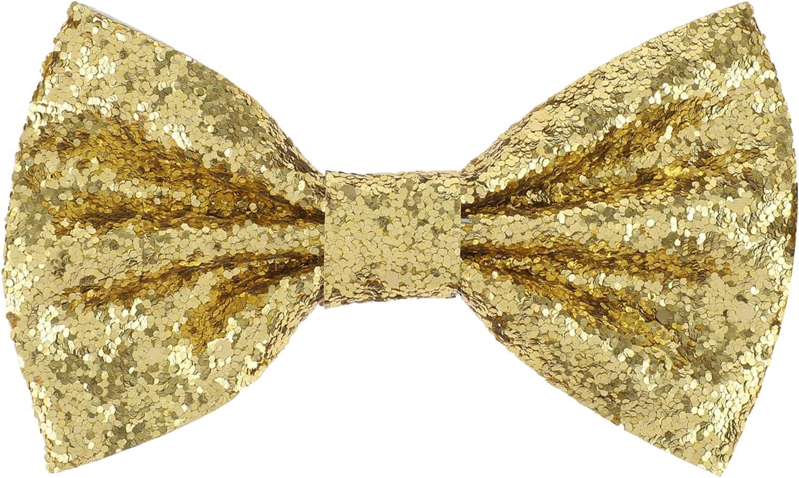 Sequin Bow Ties for Men - Adjustable Pre-Tied Sparkling Glitter Bowtie for Wedding & Party Fancy Dress