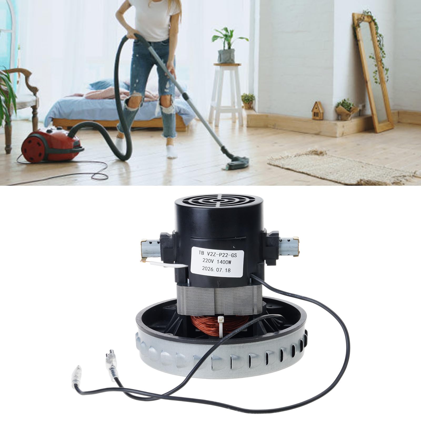 Motor de vacío de 1400W, Motor de repuesto de 130mm de diámetro