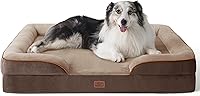 Vista 273 de Bedsure - Cama ortopédica extragrande para perros, sofá cama lavable para perros extragrandes, espuma de soporte con funda extraíble y lavable, negro