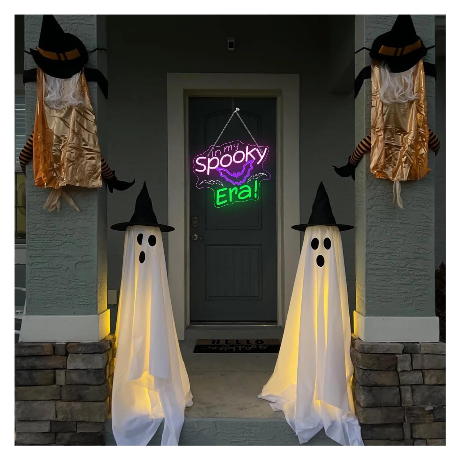 Hängende Kunst-Leuchtreklamen In My Spooky Era Neonschild, Halloween, dimmbare Wanddekoration für Schlafzimmer, Männerhöhle, Zuhause, Geburtsparty 13.7×12.2in