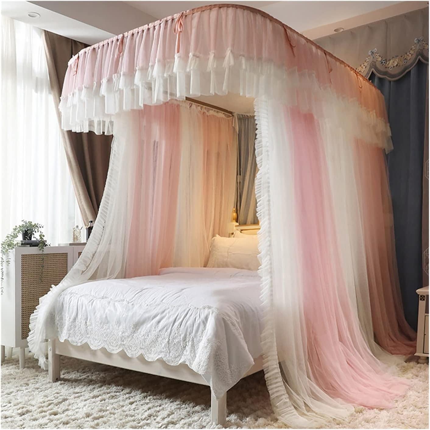 Moustiquaire à baldaquin pour lit de 2m chambre fille