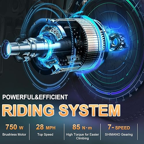 Miniatura 2 de Snapcycle Eagle - Bicicleta eléctrica plegable de 750 W para adultos, 28 MPH, 20 pulgadas, neumático grueso, batería extraíble Samsung, 48 V, 15 Ah,