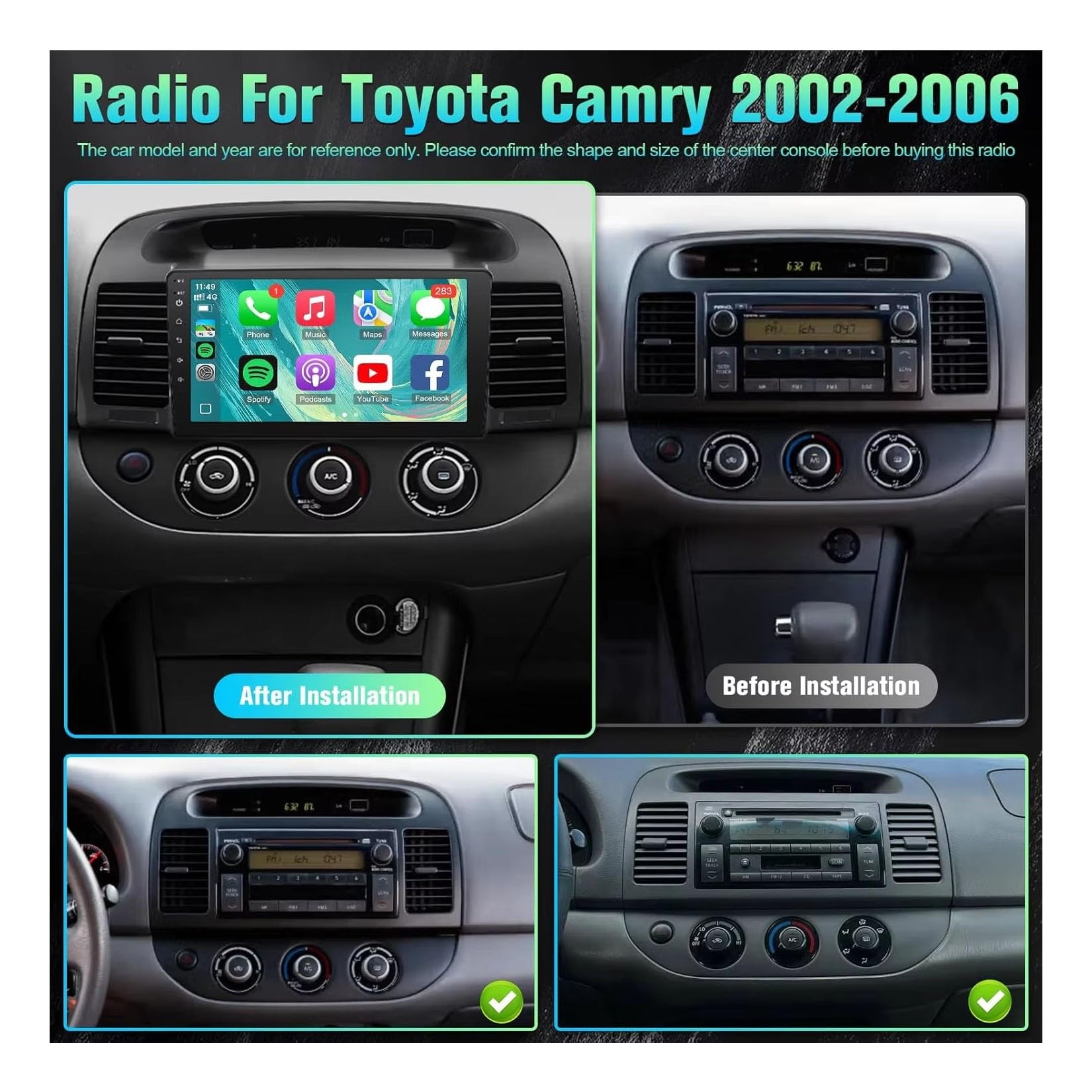 9-calowe radio samochodowe z systemem Android 15 ekranem dotykowym,